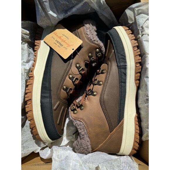 Weatherproof Vintage Men's Larry Fleece-Lined Hiker Boots, Brown, Size 9, NIB - Picture 2 of 4
